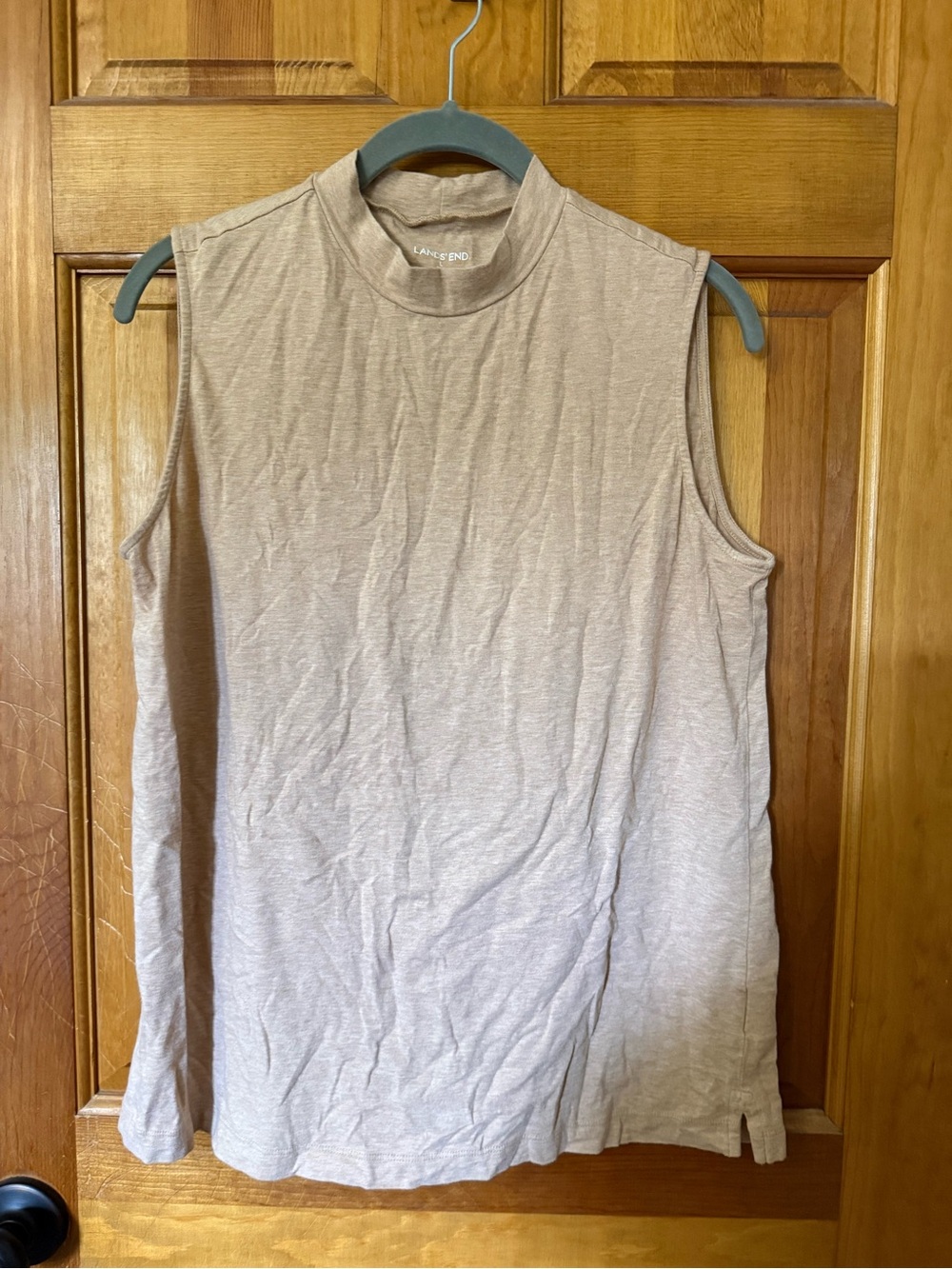 Lands End Sleeveless Mock Neck Tank Top